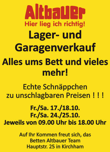 Lager-& Garagenverkauf