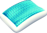 Technogel Kissen Anatomic für Seiten- oder Rückenschläfer. Seine anatomische Form unterstützt optimal den Nacken- und Schulterbereich.