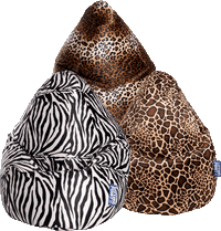 Bean Bag Afro; Zebra, Leopard und Giraffe 2 Größen